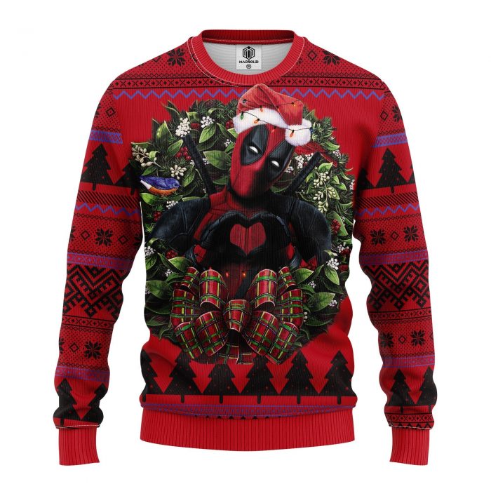 Deadpoolheartnoelfrontmc - Anime Sweater Store