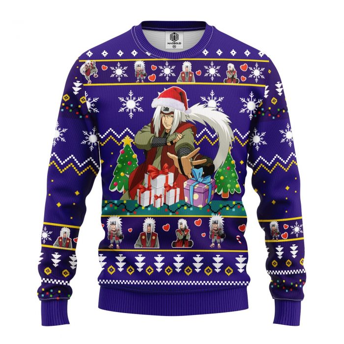 JiraiyaNarutoChristmas bluemcfront - Anime Sweater Store