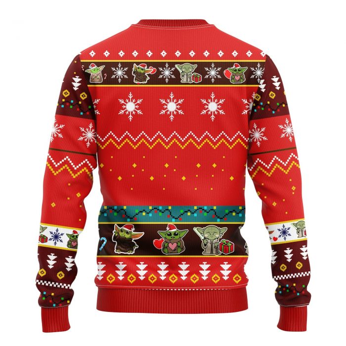 SweaterBackmoonbabyyodaChristmasmkup - Anime Sweater Store