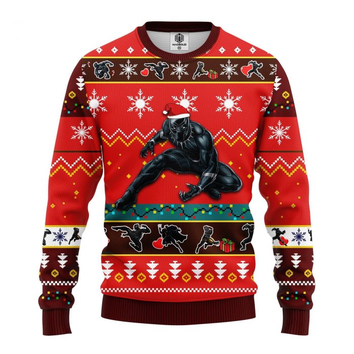 SweaterFrontBlackPanthermkup - Anime Sweater Store