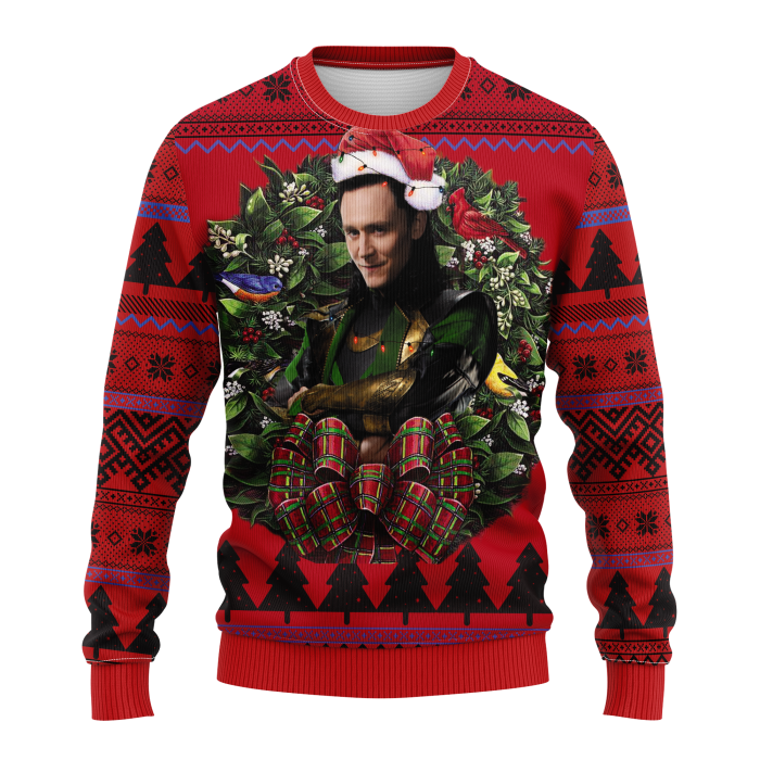 TomHiddlestonLokiMarvelAvengersnoelfront - Anime Sweater Store