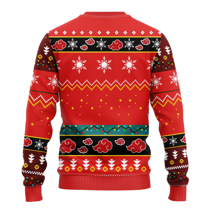 backAkatsukiNarutoChristmasmkup - Anime Sweater Store