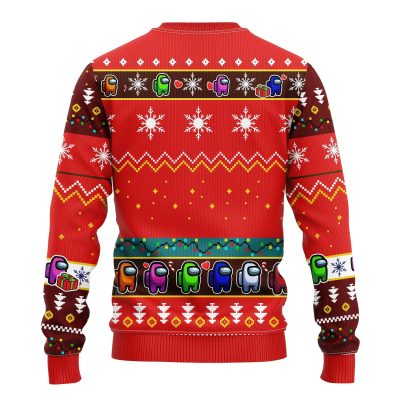 backAmongUsChristmasmkup - Anime Sweater Store