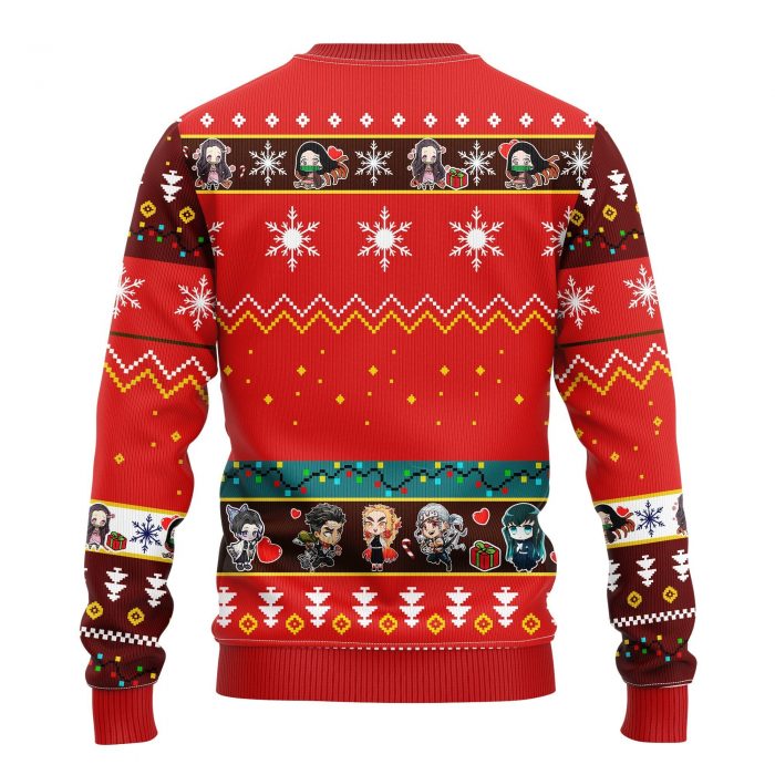 backDemonSlayerCharactersNezukoKamadoChristmasmkup - Anime Sweater Store