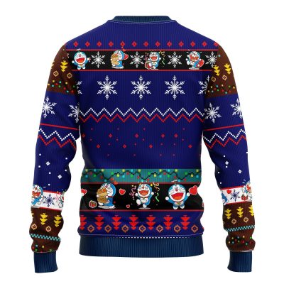 backDoremonChristmasmkup - Anime Sweater Store