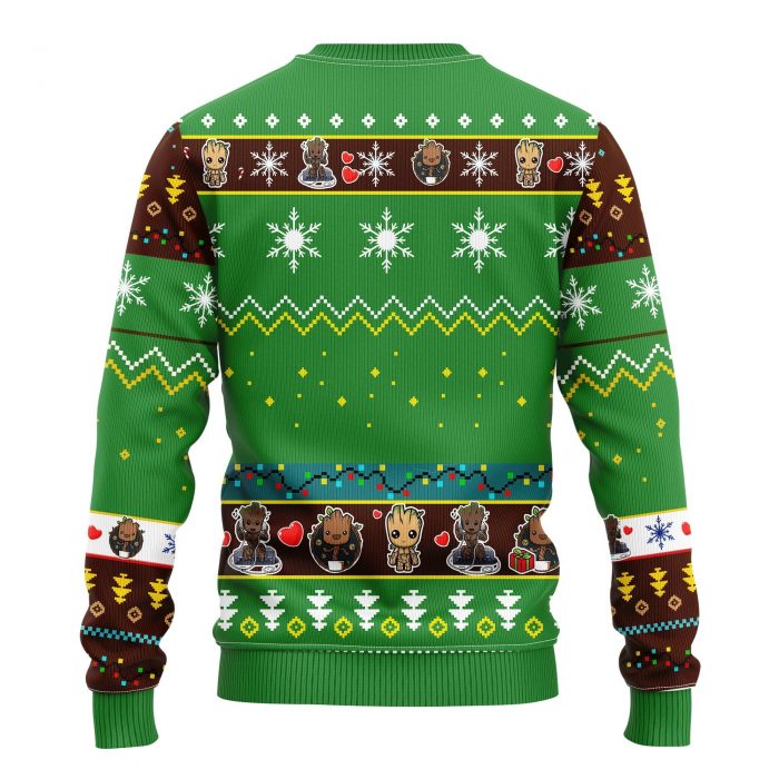 backGrootChristmasmkup - Anime Sweater Store