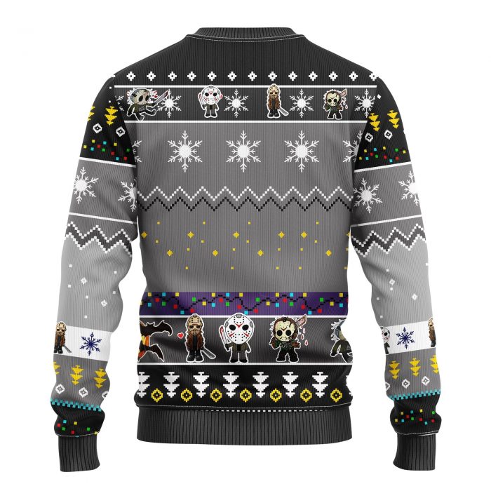 backJasonVoorheesChristmasmkup - Anime Sweater Store