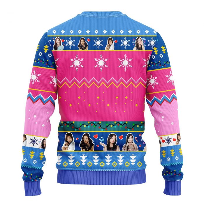 backJisooBlackpinkChristmasmkup - Anime Sweater Store