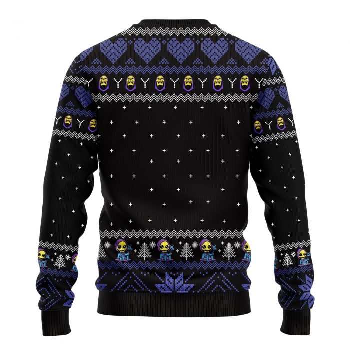 backSKELETORKNITTINGPATTERN3DPRINTUGLYCHRISTMASSWEATERmkup - Anime Sweater Store