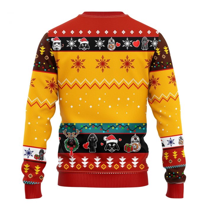 backStarWars5yellowChristmasYellowmkup - Anime Sweater Store