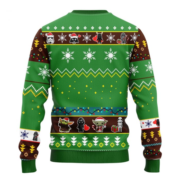 backStarWarsNew2Christmasmkup - Anime Sweater Store