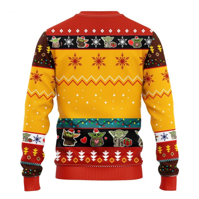 backmoonbabyyodaChristmasYellowmkup - Anime Sweater Store