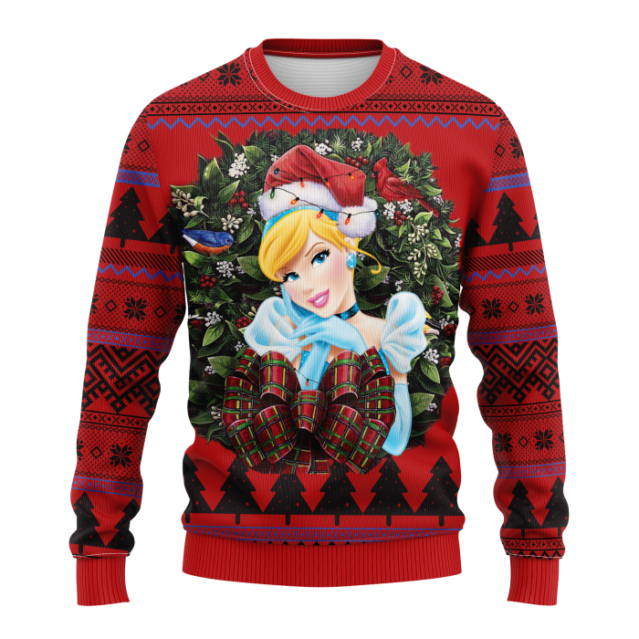 cinderelaprincessdisneyfrontnoel - Anime Sweater Store