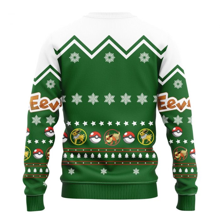 eevee pokemon ugly christmas sweater amazing gift idea thanksgiving gift 505257 - Anime Sweater Store