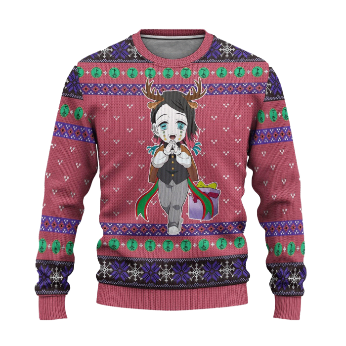 enmu demon slayer anime ugly christmas sweater xmas gift 719967 - Anime Sweater Store