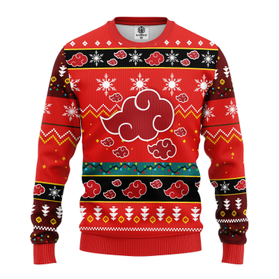 fontAkatsukiNarutoChristmasmkup - Anime Sweater Store