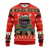 fontMoonBabyYodaRedChristmasmkup - Anime Sweater Store