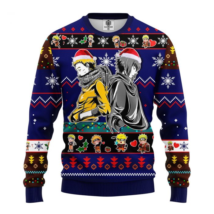 fontNarutoBlueChristmasmkup - Anime Sweater Store