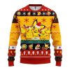 fontPikachuChristmasYellowmkup - Anime Sweater Store