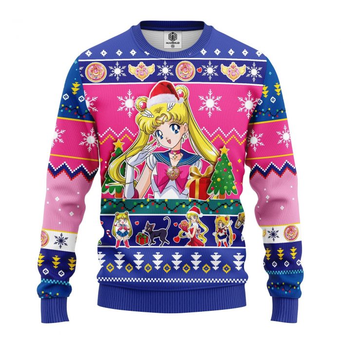 fontSailorMoonOnMoonChristmasmkup - Anime Sweater Store