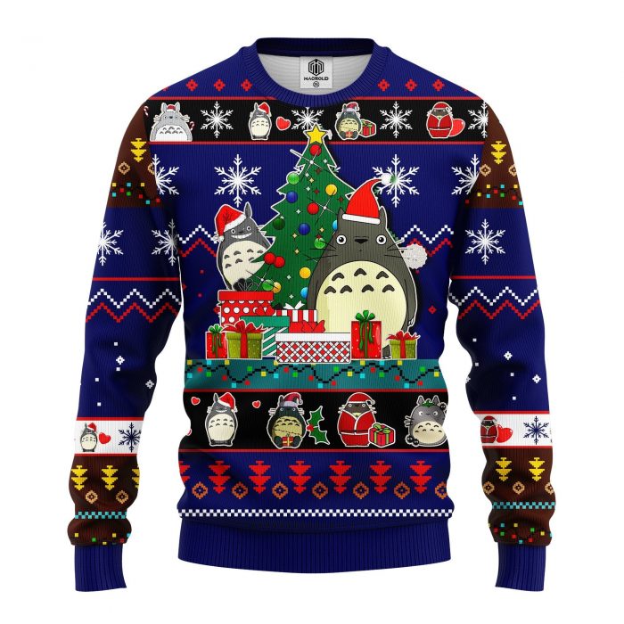 fontTotoroBlueChristmasmkup - Anime Sweater Store