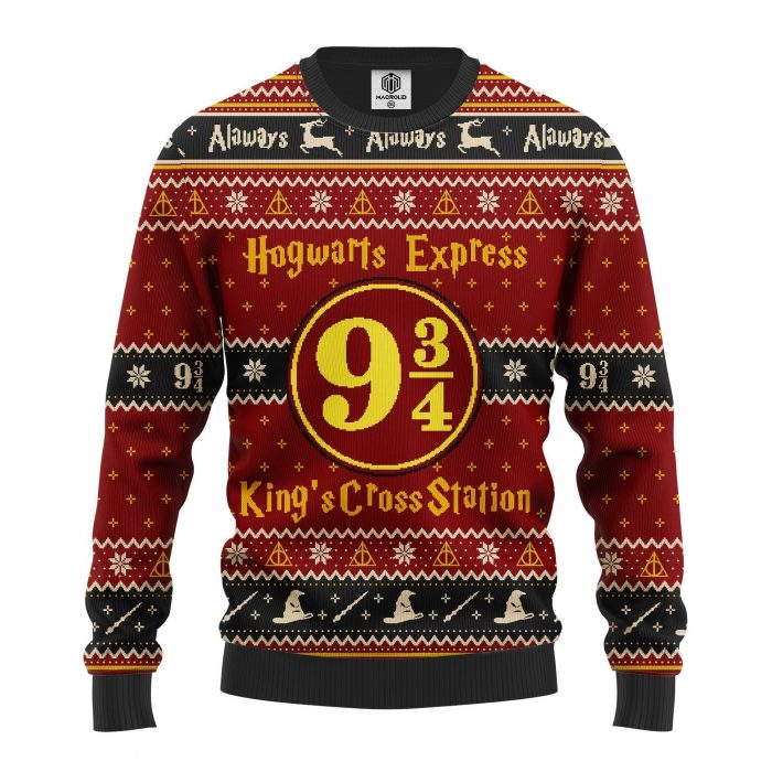 harry potter hogwart 934 ugly christmas sweater amazing gift idea thanksgiving gift 504557 - Anime Sweater Store