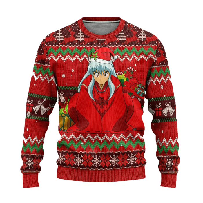 inuyasha ugly christmas sweater anime xmas gift 587160 - Anime Sweater Store