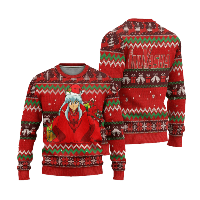 inuyasha ugly christmas sweater anime xmas gift 658651 - Anime Sweater Store