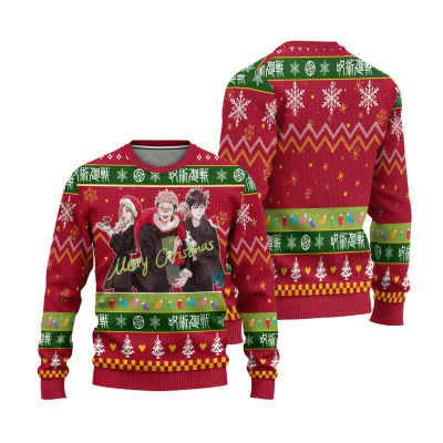 jujutsu kaisen ugly christmas sweater custom xmas gift 482495 - Anime Sweater Store