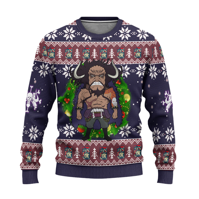 kaido one piece anime ugly christmas sweater xmas gift 834152 - Anime Sweater Store