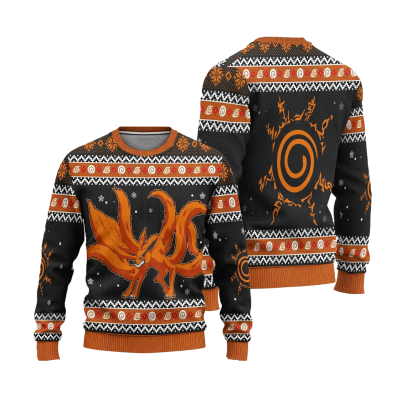 kurama naruto anime ugly christmas sweater xmas gift 498437 - Anime Sweater Store