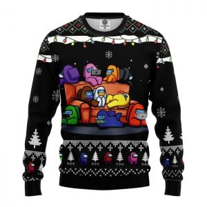 Among Us Black Ugly Christmas Sweater