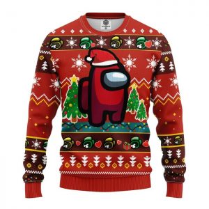 Among Us Red Ugly Christmas Sweater