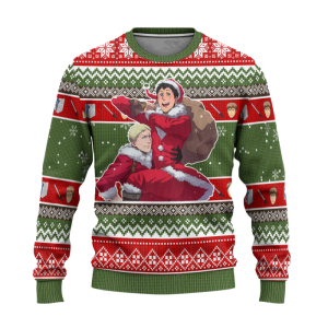 Jean Kirstein Attack on Titan Anime Ugly Christmas Sweater Xmas Gift